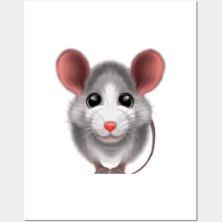 Cute Mouse Drawing Posters and Art